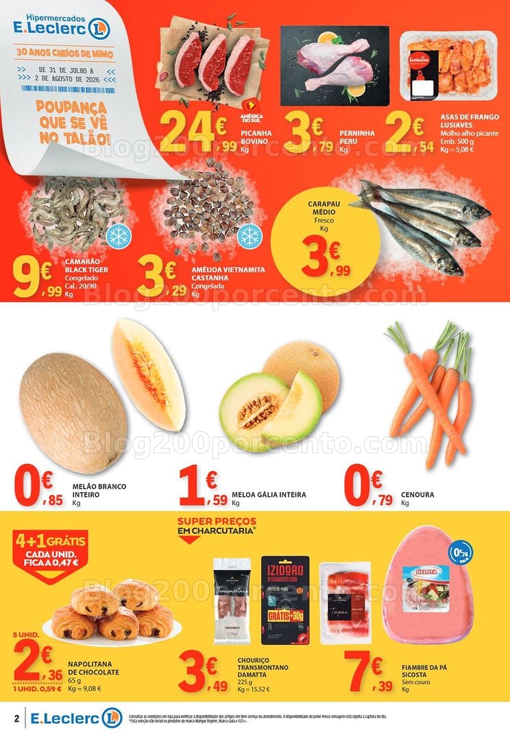Antevisão Folheto E-LECLERC Promoções Fim de Semana - 31 julho a 2 agosto